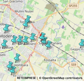 Mappa Via Franco Busani, 41122 Modena MO, Italia (2.42333)