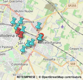 Mappa Via Franco Busani, 41122 Modena MO, Italia (1.82462)