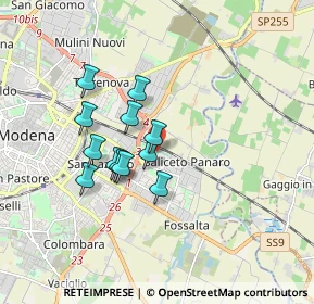 Mappa Via Franco Busani, 41122 Modena MO, Italia (1.37167)