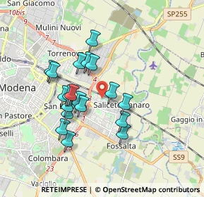Mappa Via Franco Busani, 41122 Modena MO, Italia (1.55053)