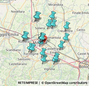 Mappa Via Franco Busani, 41122 Modena MO, Italia (11.9745)