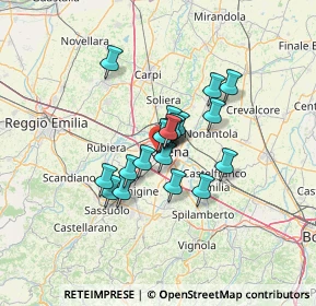 Mappa Via Paolo Gaddi, 41124 Modena MO, Italia (9.05316)