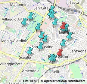 Mappa Via Paolo Gaddi, 41124 Modena MO, Italia (0.8795)