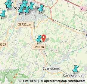 Mappa Via Giovanni Battista Piranesi, 42122 Reggio nell'Emilia RE, Italia (6.84083)