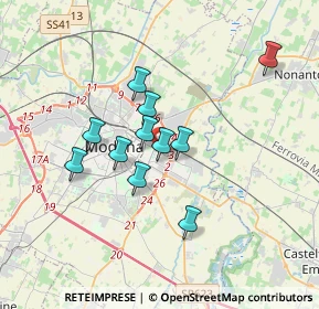 Mappa Via Saverio Mercadante, 41122 Modena MO, Italia (2.78182)