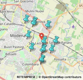 Mappa Via Saverio Mercadante, 41122 Modena MO, Italia (1.53462)
