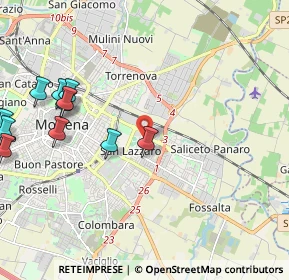 Mappa Via Saverio Mercadante, 41122 Modena MO, Italia (2.61818)