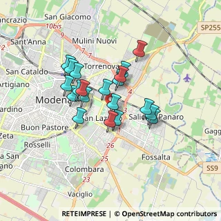 Mappa Via Saverio Mercadante, 41122 Modena MO, Italia (1.3525)