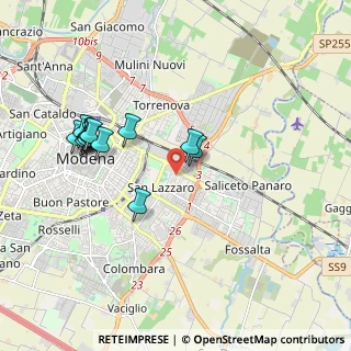 Mappa Via Saverio Mercadante, 41122 Modena MO, Italia (1.92231)