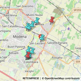 Mappa Via Saverio Mercadante, 41122 Modena MO, Italia (1.9325)