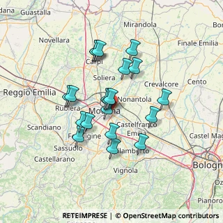 Mappa Via Saverio Mercadante, 41122 Modena MO, Italia (11.6835)