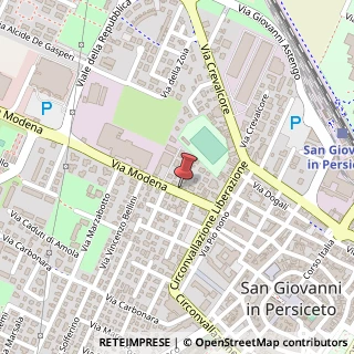 Mappa Via Modena, 50, 40017 San Giovanni in Persiceto, Bologna (Emilia Romagna)