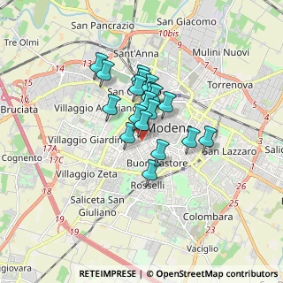 Mappa Via Pietro Giardini, 41121 Modena MO, Italia (1.134)