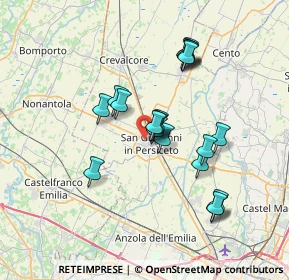 Mappa Via Montefiorino, 40017 San Giovanni In Persiceto BO, Italia (6.302)