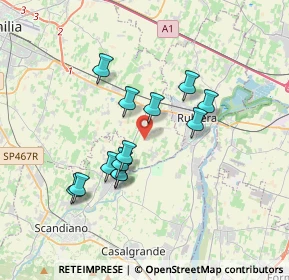 Mappa Via Enzo Bagnoli, 42122 Bagno RE, Italia (3.07462)