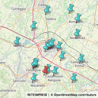 Mappa Via Luigi Vaccari, 41124 Modena MO, Italia (8.886)