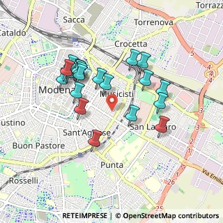 Mappa Via Giacomo Bove, 41121 Modena MO, Italia (0.8465)