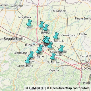 Mappa Piazza Roma, 41121 Modena MO, Italia (9.80214)