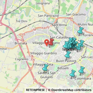 Mappa Via L. Nobili, 41126 Modena MO, Italia (2.43167)