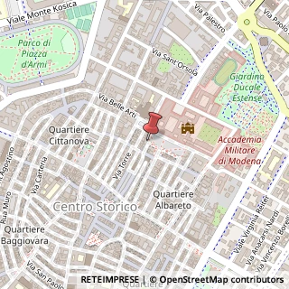 Mappa Via dei Lovoleti, 9, 41121 Modena, Modena (Emilia Romagna)