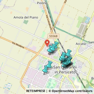 Mappa Via Ferruccio Parri, 40017 San Giovanni in Persiceto BO, Italia (1.019)