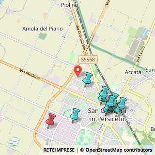 Mappa Via Ferruccio Parri, 40017 San Giovanni in Persiceto BO, Italia (1.2425)