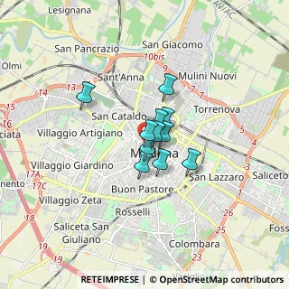 Mappa Via S. Agostino, 41121 Modena MO, Italia (0.86818)