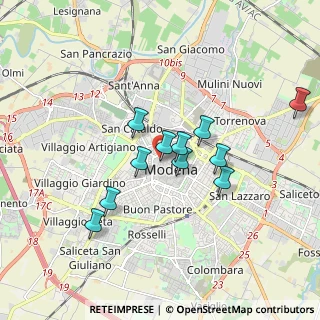 Mappa Largo Porta Sant'Agostino, 41121 Modena MO, Italia (1.48182)