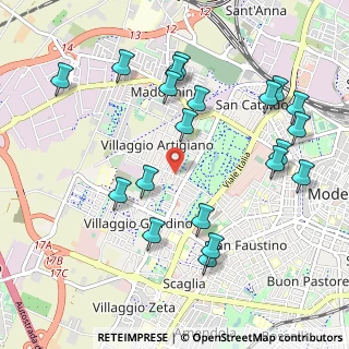 Mappa Via Girolamo Corridore, 41126 Modena MO, Italia (1.1455)