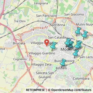 Mappa Via Girolamo Corridore, 41126 Modena MO, Italia (2.36182)