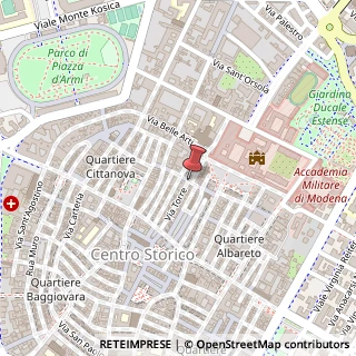 Mappa Via Taglio,  16, 41100 Modena, Modena (Emilia Romagna)