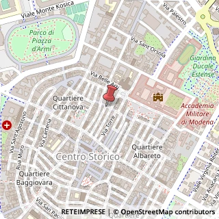 Mappa Via Del Taglio, 31, 41121 Modena, Modena (Emilia Romagna)