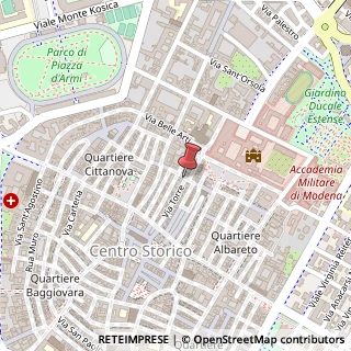 Mappa Via Del Taglio, 21, 41121 Modena, Modena (Emilia Romagna)