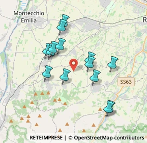 Mappa Via Martiri di Marzabotto, 42020 Quattro Castella RE, Italia (3.33857)