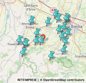 Mappa Via Martiri di Marzabotto, 42020 Quattro Castella RE, Italia (7.3245)