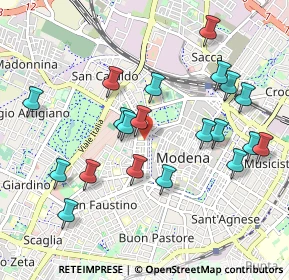 Mappa Via Lodovico Antonio Vincenzi, 41124 Modena MO, Italia (1.0215)