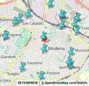 Mappa Via Lodovico Antonio Vincenzi, 41124 Modena MO, Italia (1.3595)
