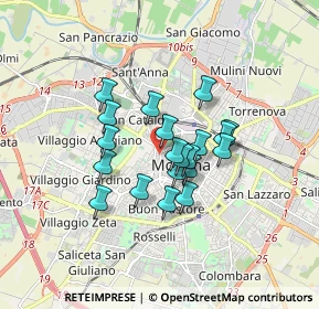Mappa Via Lodovico Antonio Vincenzi, 41124 Modena MO, Italia (1.2465)