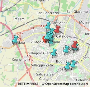 Mappa Via Cesare Della Chiesa, 41126 Modena MO, Italia (1.55571)