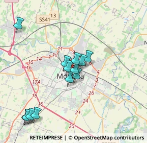 Mappa Corso Camillo Benso Conte di Cavour, 41121 Modena MO, Italia (3.48615)