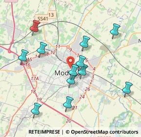 Mappa Corso Camillo Benso Conte di Cavour, 41121 Modena MO, Italia (3.9475)