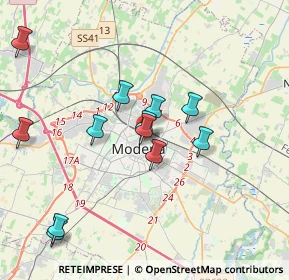 Mappa Corso Camillo Benso Conte di Cavour, 41121 Modena MO, Italia (4.07538)