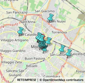 Mappa Corso Camillo Benso Conte di Cavour, 41121 Modena MO, Italia (1.02313)