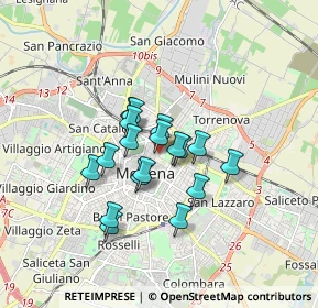 Mappa Corso Camillo Benso Conte di Cavour, 41121 Modena MO, Italia (1.22611)