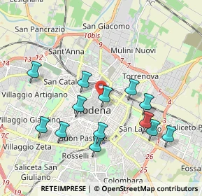 Mappa Corso Camillo Benso Conte di Cavour, 41121 Modena MO, Italia (1.95615)