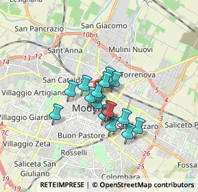 Mappa Corso Camillo Benso Conte di Cavour, 41121 Modena MO, Italia (1.12938)