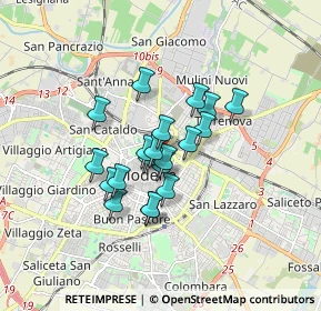 Mappa Corso Camillo Benso Conte di Cavour, 41121 Modena MO, Italia (1.208)