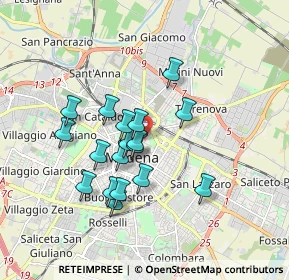 Mappa Corso Camillo Benso Conte di Cavour, 41121 Modena MO, Italia (1.48833)