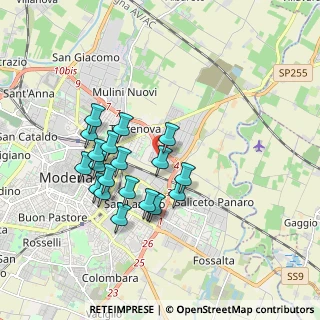 Mappa Via F. Malavolti, 41122 Modena MO, Italia (1.629)