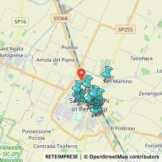 Mappa SP di Crevalcore, 40017 Piolino BO, Italia (1.4075)